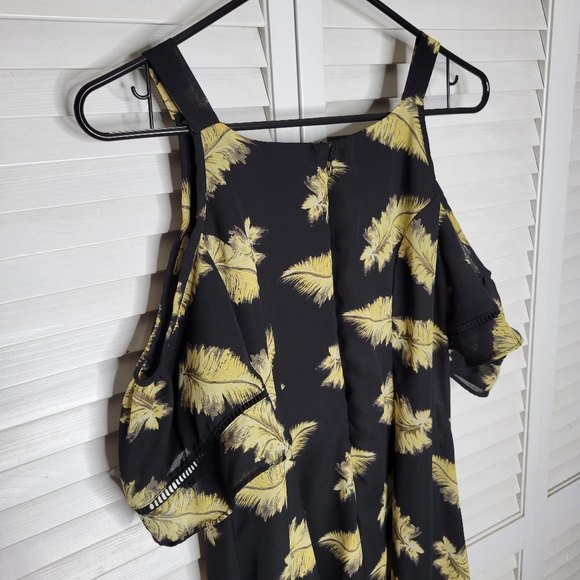 Disney Beauty & the Beast Feather Cold Shoulder Handkerchief Hem Dress MED LE - Picture 6 of 10